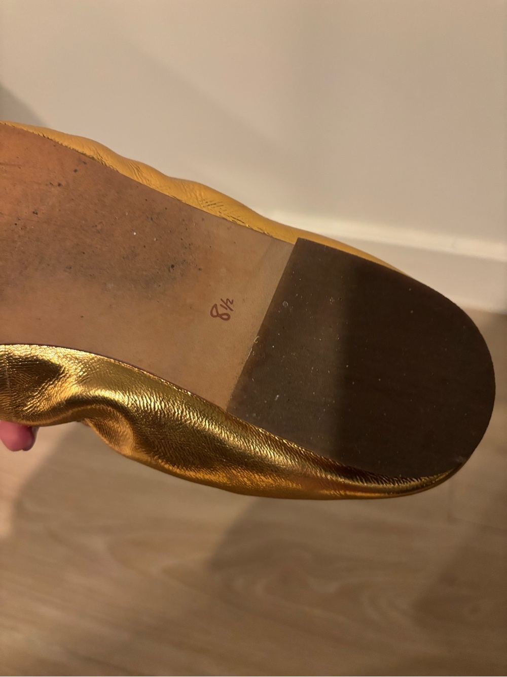 Sam Edelman Metallic Gold Ballet Flats - Picture 8 of 8